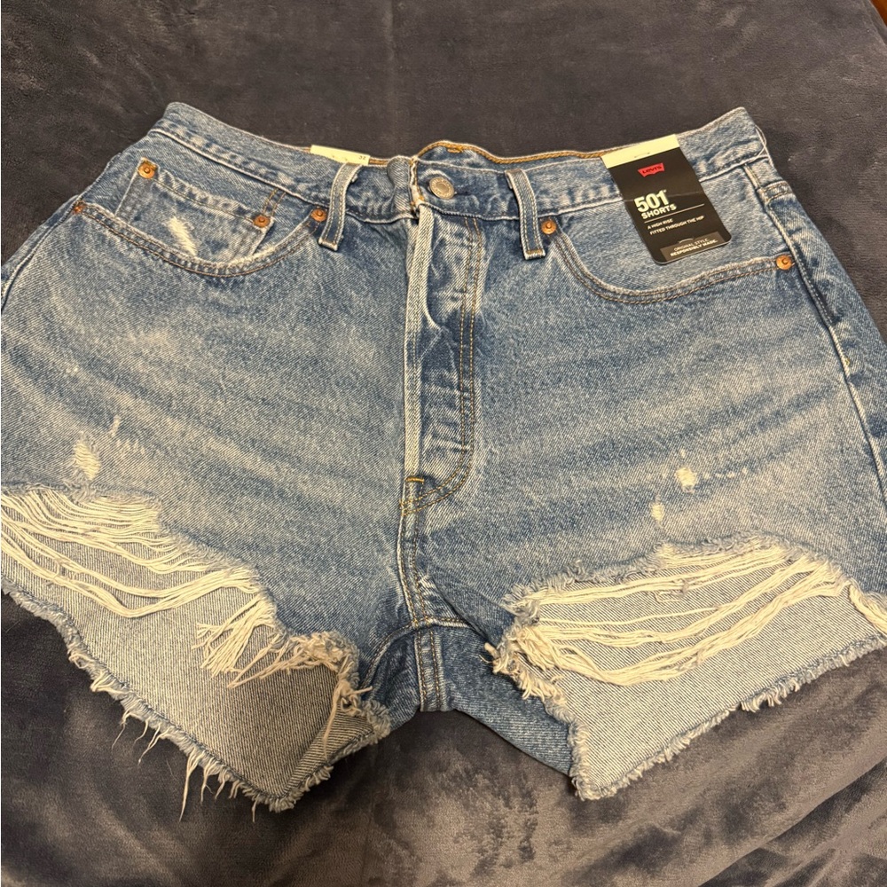 Levi's 501 Women's Blue Denim Shorts size 32